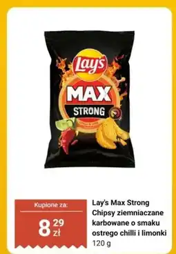 Biedronka Max Strong chipsy ziemniaczane karbowane o smaku ostrego chilli i limonki oferta