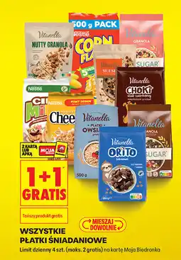 Biedronka WSZYSTKIE PŁATKI ŚNIADANIOWE oferta