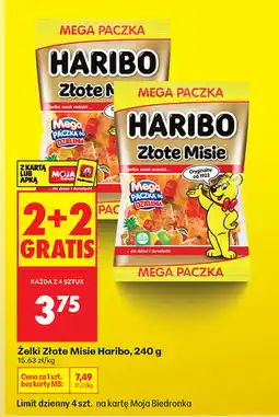 Biedronka Żelki Złote Misie Haribo oferta