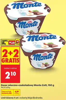 Biedronka Deser mleczno-czekoladowy Monte Zott oferta