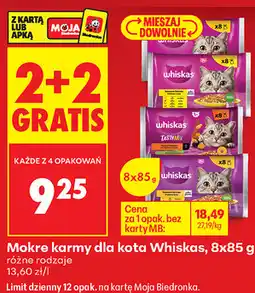 Biedronka Mokre karmy dla kota Whiskas oferta