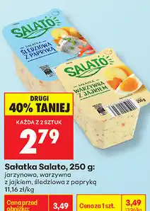 Biedronka Sałatka Salato, 250 g: jarzynowa, warzywna z jajkiem, śledziowa z papryką oferta