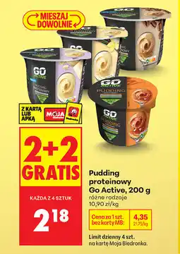 Biedronka Pudding proteinowy Go Active oferta