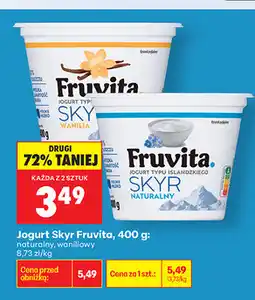 Biedronka Jogurt Skyr Fruvita, 400 g: naturalny, waniliowy oferta