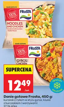 Biedronka Danie gotowe Frosta, 450 g: kurczak z ryżem w stylu gyros, kluski z kurczakiem i warzywami oferta