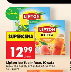 Biedronka Lipton Ice Tea Infuse, 10 szt.: black tea peach, green tea citrus mint oferta