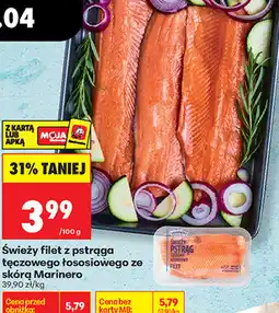 Biedronka Świeży filet z pstrąga tęczowego łososiowego ze skórą Marinero oferta
