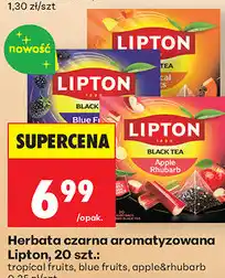 Biedronka Herbata czarna aromatyzowana Lipton, 20 szt.: tropical fruits, blue fruits, apple&rhubarb oferta