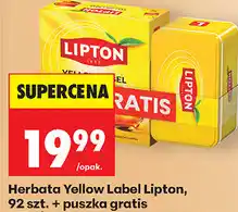 Biedronka Herbata Yellow Label Lipton, 92 szt. + puszka gratis oferta