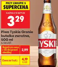 Biedronka Piwo Tyskie Gronie butelka zwrotna oferta