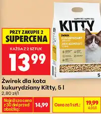 Biedronka Żwirek dla kota kukurydziany Kitty oferta
