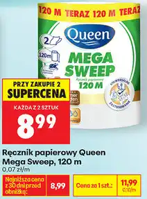 Biedronka Ręcznik papierowy Queen Mega Sweep, 120 m oferta