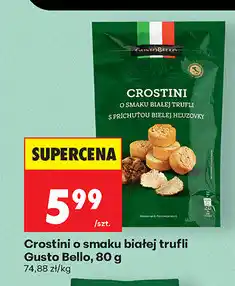 Biedronka Crostini o smaku białej trufli Gusto Bello oferta