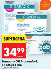 Biedronka Tampony OB Procomfort, 54 szt./64 szt oferta