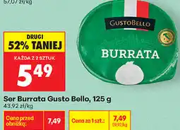 Biedronka Ser Burrata Gusto Bello oferta