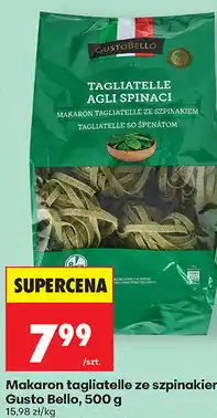Biedronka Makaron tagliatelle ze szpinakiem Gusto Bello oferta