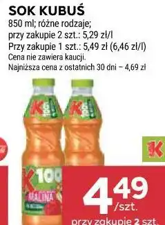 Stokrotka SOK KUBUŚ 850 ml różne rodzaje oferta