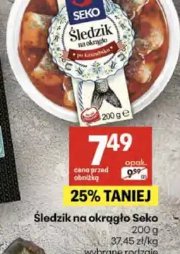 Delikatesy Centrum Śledzik na okrągło Seko oferta