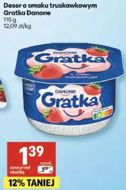 Delikatesy Centrum Deser o smaku truskawkowym Gratka Danone oferta