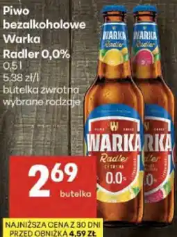 Delikatesy Centrum Piwo bezalkoholowe Warka Radler 0,0% oferta