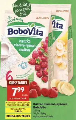 Delikatesy Centrum Kaszka mleczno-ryżowa BoboVita 230 g wybrane rodzaje oferta