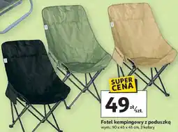 Auchan Fotel kempingowy z poduszką oferta