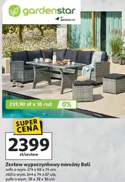 Auchan Zestaw wypoczynkowy narożny Bali oferta