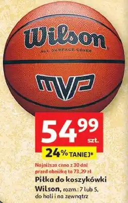 Auchan Piłka do koszykówki Wilson, rozm.: 7 lub 5, do hali i na zewnątrz oferta