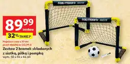 Auchan Zestaw 2 bramerk składanych z siatką, piłką i pompką oferta