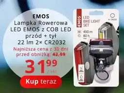Poczta Polska EMOS Lampka Rowerowa LED EMOS Z COB LED przód + tył 22 Im 2x CR2032 oferta