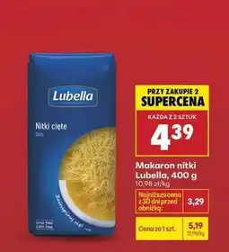 Biedronka Makaron nitki Lubella 400 g oferta