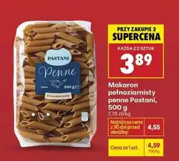 Biedronka Makaron pełnoziarnisty penne Pastani, 500 g oferta