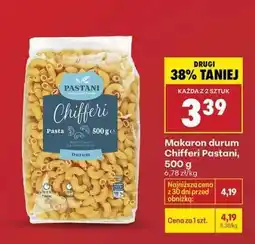 Biedronka Makaron durum Chifferi Pastani, 500 g oferta