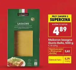 Biedronka Makaron lasagne Gusto Bello 500 g oferta