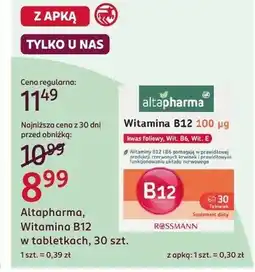 Rossmann Witamina B12 w tabletkach oferta