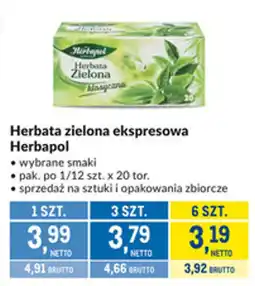 Makro Herbata zielona ekspresowa Herbapol oferta