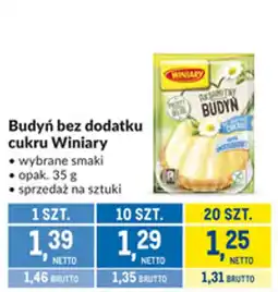 Makro Budyń bez dodatku cukru Winiary oferta