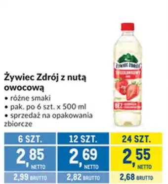Makro Żywiec Zdrój z nutą owocową oferta