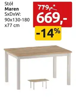 Black Red White Stół Maren SxDxW: 90x130-180 x77 cm oferta