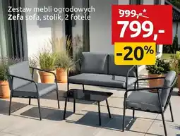 Black Red White Zestaw mebli ogrodowych sofa, stolik, 2 fotele oferta