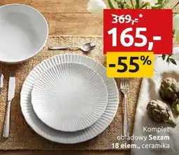 Black Red White Komplet obiadowy Sezam 18 elem., ceramika oferta