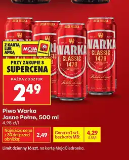 Biedronka Piwo Warka oferta