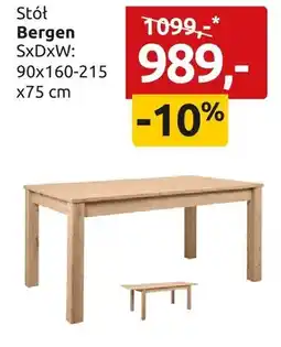 Black Red White Stół Bergen SxDxW: 90x160-215 x75 cm oferta