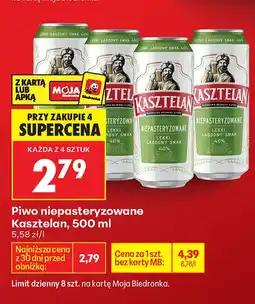 Biedronka Piwo Kasztelan oferta