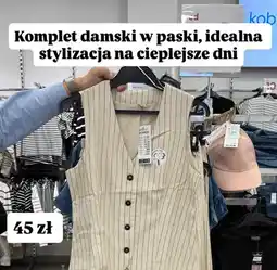 Pepco Komplet damski w paski kamizelka oferta
