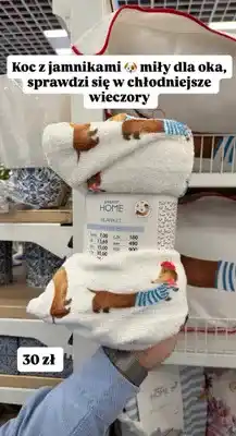 Pepco Koc z jamnikami 150 x 200 cm oferta