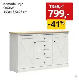 Black Red White Komoda Frija oferta