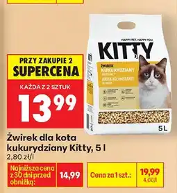 Biedronka Żwirek dla kota kukurydziany oferta