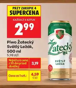 Biedronka Piwo Žatecký Světlý Ležák oferta