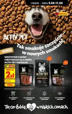 Biedronka Wszystkie karmy i przysmaki dla psów Activ Pet DRUGIE ZA 2 ZŁ oferta